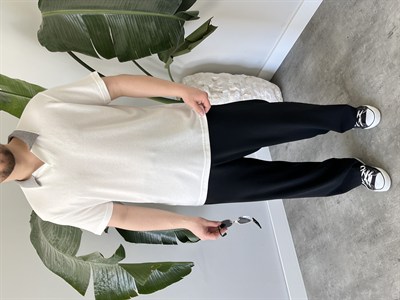 Basic Polo Yaka Beyaz  Tişört 