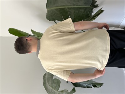 Basic Polo Yaka Krem   Tişört 