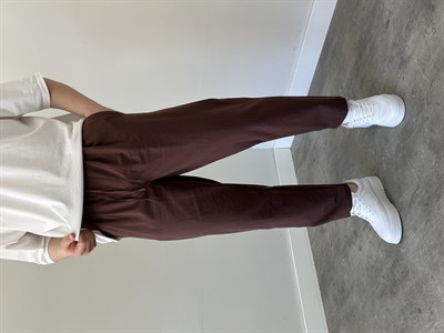 Boyfriend Keten Pantolon Acı Kahve