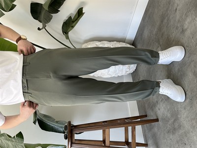 Boyfriend Mint Yeşili Kumaş Pantolon
