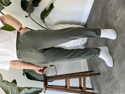 Boyfriend Mint Yeşili Kumaş Pantolon