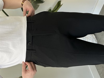 Boyfriend Siyah  Kumaş Pantolon