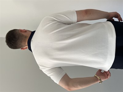Düğmeli Polo Yaka Triko Tshirt Beyaz
