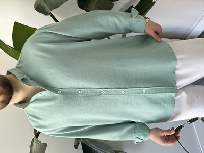 Giesto Fresh Keten Gömlek Mint Yeşili