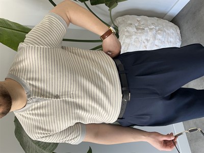 Hakim Yaka Düğme Detaylı Gri   Tişört 