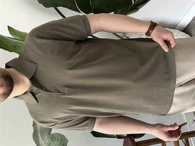 Koyu Yeşil  Modal Kumaş Basic Tişört 