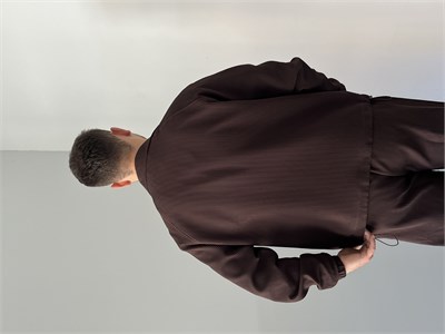 Oversize Fitilli Ceket Pantolon Kahverengi