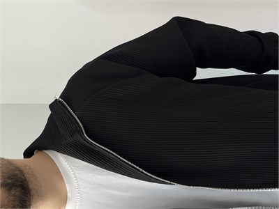 Oversize Fitilli Ceket Pantolon Siyah