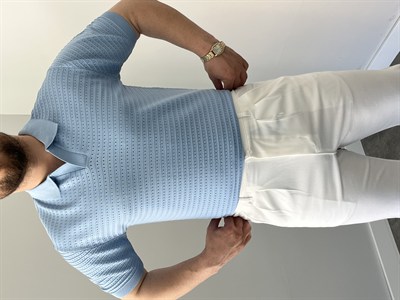 Premium Dokulu Delikli Örme  Triko Tişört Bebe Mavisi