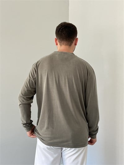 Premium Yıkamalı Oysho Kumaş Sweat Yeşil