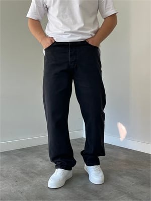 We 11 Baggy Jean Yıkamalı Siyah