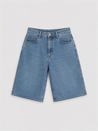 Erkek Denim Şort Mavi Eca079