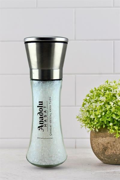 Metal Başlıklı Seramik Çankırı Tuz Değirmen Öğütücü 200gr