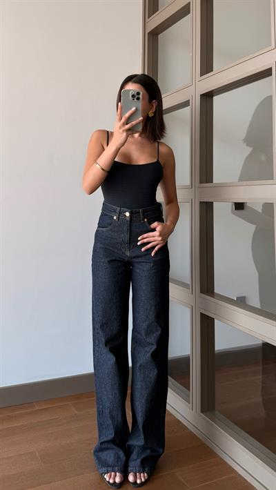 Orjinal Marka Koyu Lacivert Jean