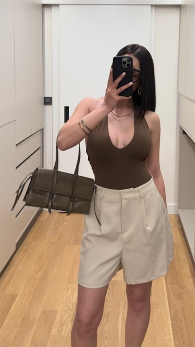 Şehir Boy Şort - Taş