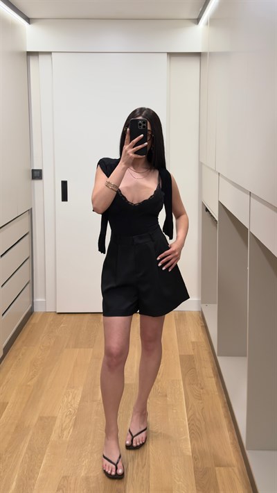 Şehir Boy Şort - Siyah