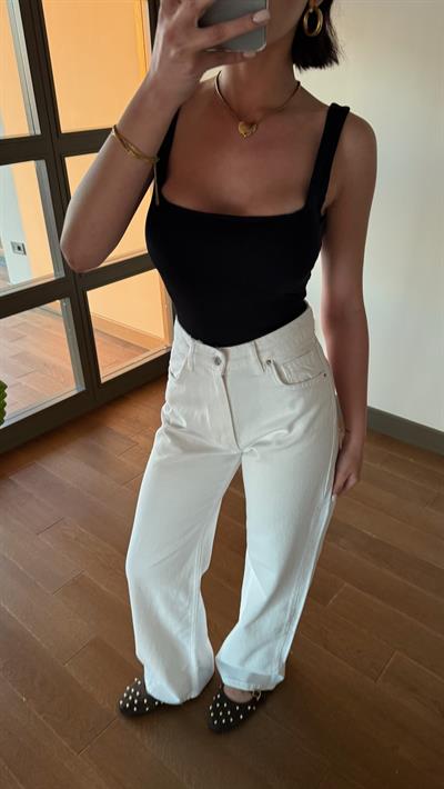 Straight Beyaz Jean