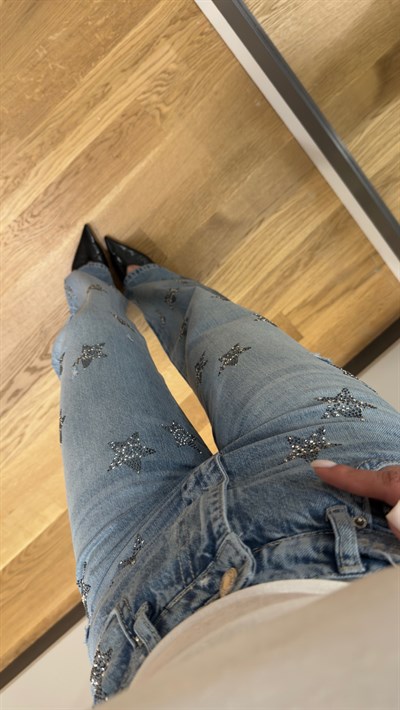 Yıldız Taş Baskılı Premium Jean