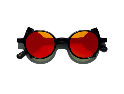 L.G.R Reunion Flap Black Matt 22/Flat Red Mirror 5354 48-23