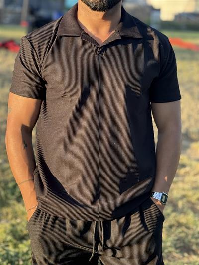 Siyah Polo Yaka T-Shirt