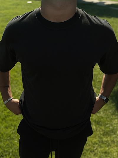 Siyah Regular Kalıp T-Shirt