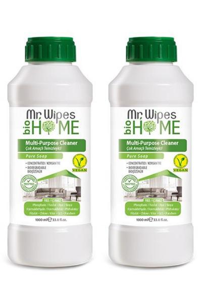 2'li Mr. Wipes Konsantre Çok Amaçlı Temizleyici Saf Sabun Kokulu 1000 ml