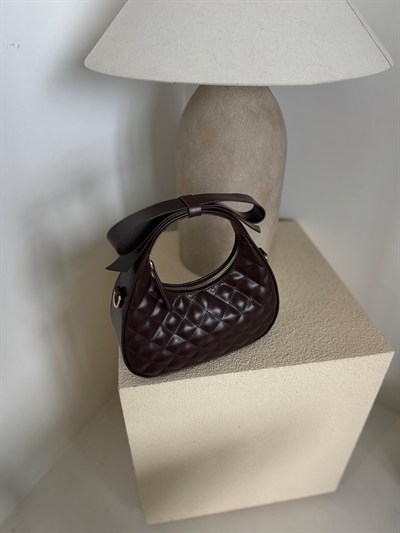 Acı Kahve Fiyonk Detaylı Çapraz Askılı Çanta