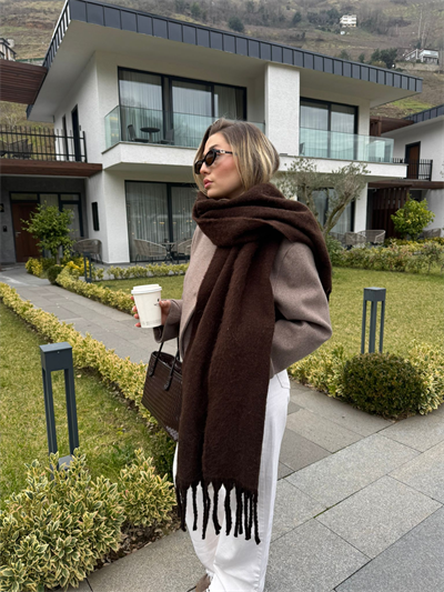 Acı Kahve Yün Atkı