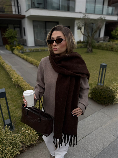 Acı Kahve Yün Atkı