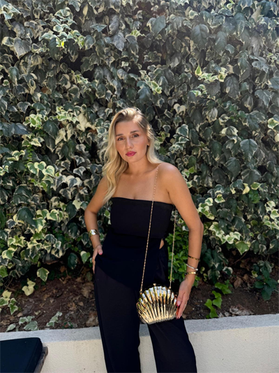 Altın Sarısı İstiridye Plaka Çanta