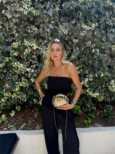 Altın Sarısı İstiridye Plaka Çanta