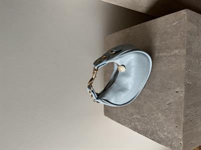 Bebe Mavisi Mini Oval Çapraz Askılı Çanta