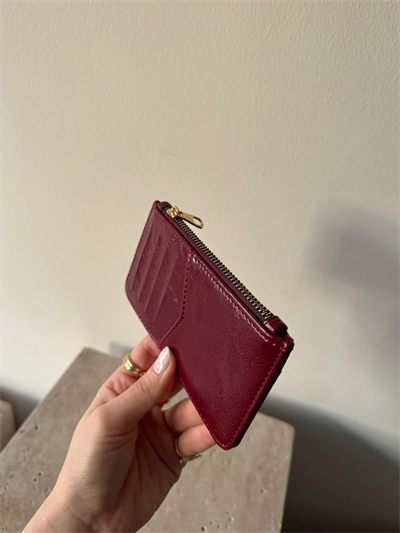 Bordo Fermuarlı Kartlık