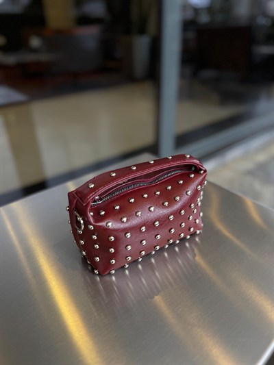 Bordo Mini Trok Detaylı Çapraz Askılı Lois Çanta
