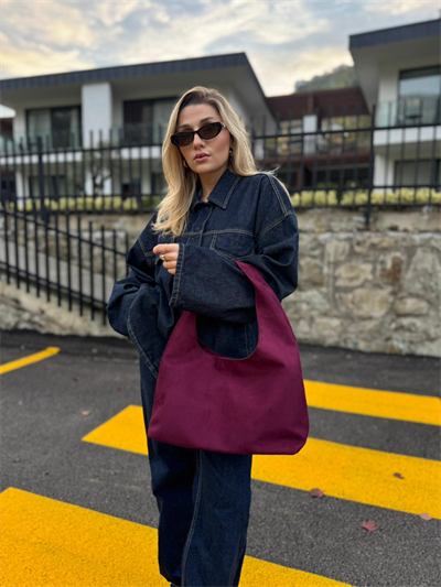 Bordo Süet Stradi Çanta