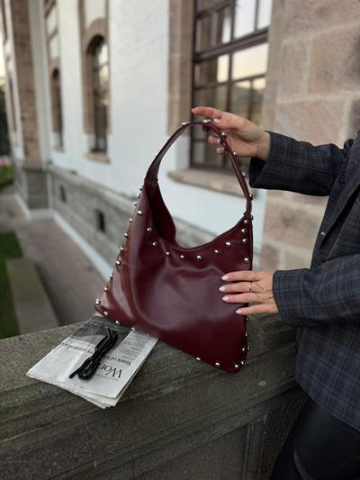 Bordo Trocklu Deri Çanta