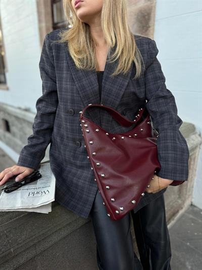 Bordo Trocklu Deri Çanta