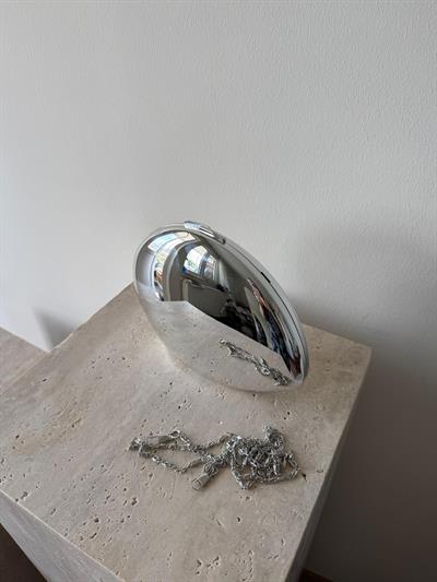 Gümüş Glow Sert Plaka Çanta