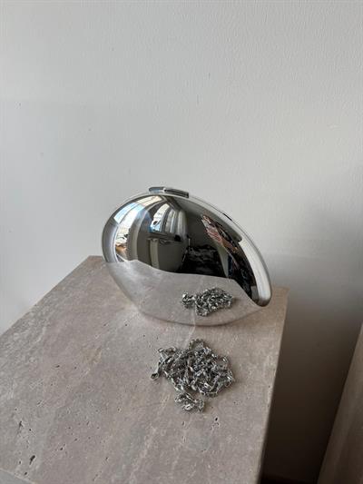 Gümüş Glow Sert Plaka Çanta