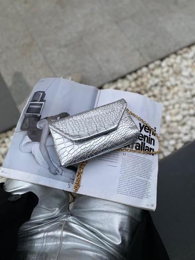 Gümüş Zra Model Clutch Çanta