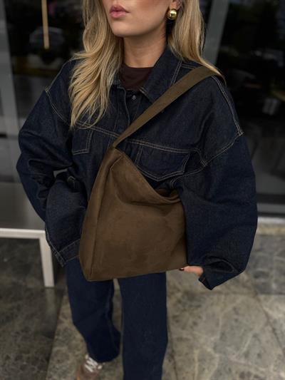 Haki Süet Basic Çanta