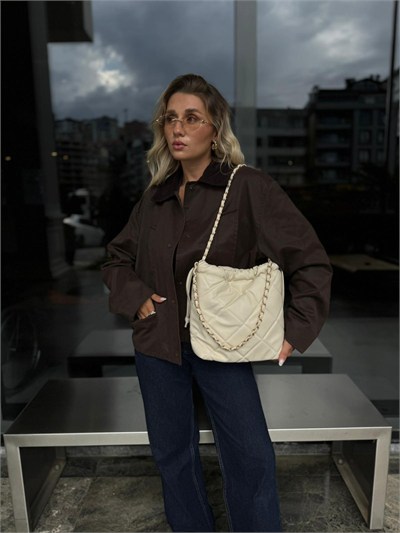 Krem Clara Zincirli Çanta