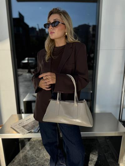 Krem Marka Model Baget Çanta