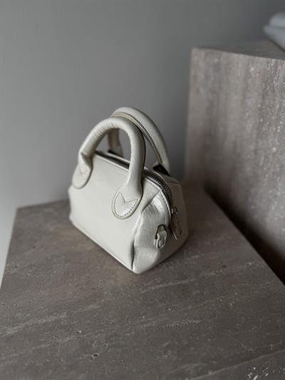 Krem Mini Çapraz Askılı Çanta