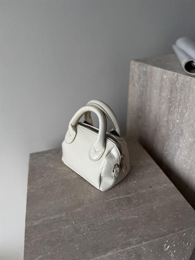 Krem Mini Çapraz Askılı Çanta