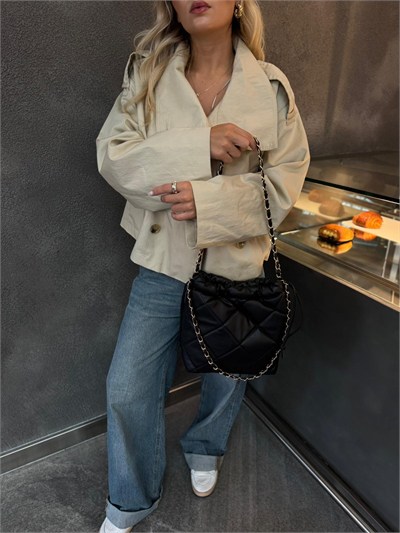 Siyah Clara Zincirli Çanta 