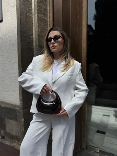 Siyah Glam Sert Plaka Çanta