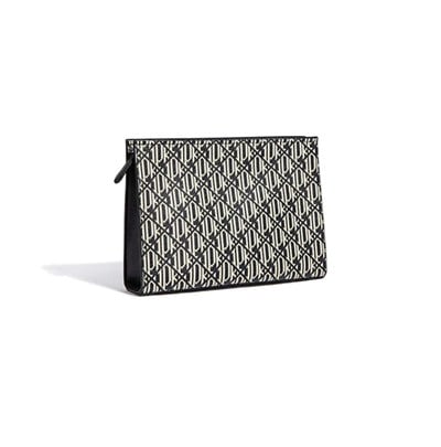 Siyah-Krem Marka Model Clutch Çanta