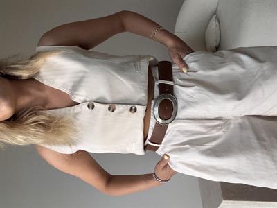 Taba Marka Model Gümüş Toka Detaylı Kemer