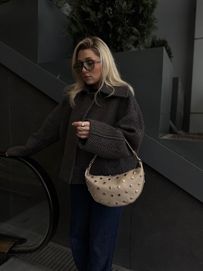 Vizon Trock Detaylı Oval Ambience Çapraz Askılı Çanta